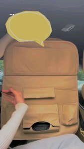 CAR SEAT ORGANISER PLUS MEJA LIPAT TAS MULTIFUNGSI BELAKANG JOK KULIT PREMIUM
