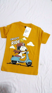 KFS 27 Kaos Snoopy Ride Vespa Anak Laki-laki Perempuan 6 Bulan Sampai 10 Tahun