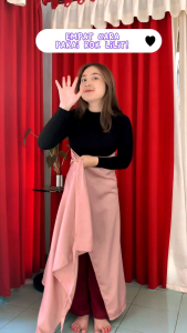 Rok Lilit Satin Wrap Skirt Polos All Size Fit to XL
