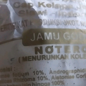 JAMU GODOG NETEROL (Menurunkan Kolestrol)