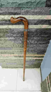 Tongkat jalan kayu kelor Jawa model payung profil D43