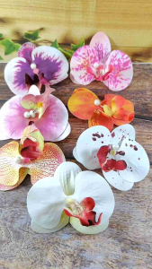 OBRAL JEPIT BUNGA ORCHID-JEPIT BUNGA ANGGREK RANDOM WARNA- ORchid hair clip -Jepit Anggrek -Jepit Rambut Korea Bunga Anggrek-Kep Rambut Orchid Korea -Kep Hiasan Jepit Rambut Handmade Clips Manik Gift