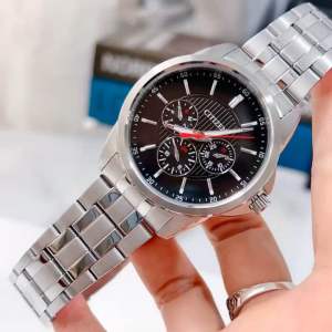 ĐỒNG HỒ NAM CHÍNH HÃNG Citizen AG8340-58E Quartz Men’s Chronograph Black Dial Silver Stainless Steel