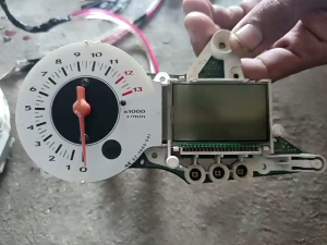 polarizer plus mika susu putih set atas bawah Lcd speedometer Suzuki Satria Fu 150 original