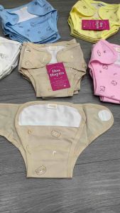 Combo 5 Tã Vải Dán dành cho bé sơ sinh Hãng Dokma Chất vải Cotton cao cấp miếng dán siêu mềm mại / Quần đóng bĩm dành cho bé sơ sinh