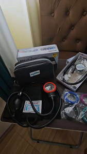 Maxcare Premium Aneroid Sphygmomanometer (w/ Free 5 Rings) + Dual Head Stethoscope