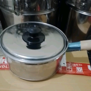 Panci Mie Rebus Masak Air Tutup Stenlis Gagang Kayu