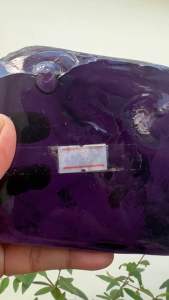 พลอย สีม่วง PURPLE ROSE 100% LAB MADE ก้อน กระจกเจียได้ทุกชนิด แกะสลักด้วย 552 (gram กรัม ) โซลูเปอร์ 552 กระจกเจีย 2.5 ความยาวและ ความกว้าง 40x40 มม ความหนา 20 มม