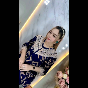 Setelan Arab Renda Jumbo LD130 Bahan rayon Atasan Celana Panajng Wanita