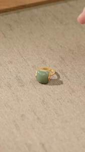 C76 (Beli 2 dapat bonus) COD Cincin giok hijau mudah cakep titanium Perhiasan Rings