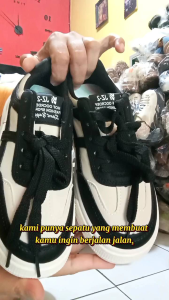 Sepatu Sneaker Wanita Ysns Shoes Trendy dan Stylish - Kasual Black Cewek Sport Hitam