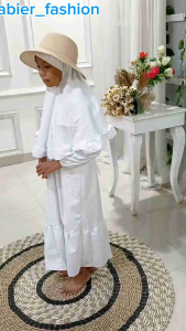 Gamis Anak Manasik Haji Baju Muslim Anak Tk Manasik umroh Dress Anak Putih Terlaris