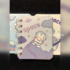 Sổ tay ghi chép mini dễ thương lò xo tiện lợi nhỏ xinh Sổ lò xo hoạt hình 80 trang A7 có dòng kẻ