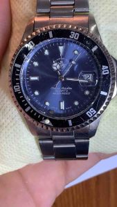 Đồng hồ nam nội địa Nhật size 39mm 4 cốt hai máy hai đồng hồ riêng biệt  chức năng Chronographđèn sángcó lịch  niềng khía có xoay đáy ép chống nước dây thép không gỉ khóa thông minh