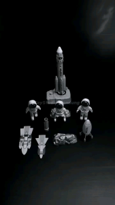 Mainan Edukasi Stasiun Luar Angkasa Roket Astronot Set Box