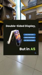 [Ready Stock] Double-Sided Acrylic Display Stand – 3mm Clear A5 Holder with Front Stopper
