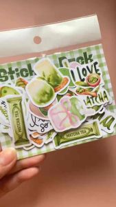 50PCS Cute Matcha Aesthetic Sticker Pack | Kawaii Green Tea Stickers for Journal Scrapbook Planner Laptop & Phone Case
