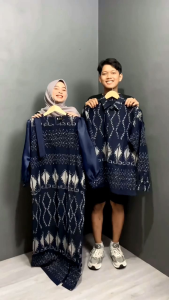 Couple Baju Tenun Kartini Dress Navy Terbaru Baju Couple Kondangan Baju Pasangan Prewedding Baju Viral Baju Trend Kekinian