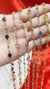 สร้อยแขวนพระ [ 143 ] สร้อยคอแขวนพระ สร้อยทองชุบนาคชุบ สร้อยคนแก่ ความยาว 23 นิ้ว สวมหัวได้