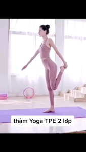 Thảm tập Yoga cao cấp chất liệu TPE lớp 6mm chống trơn trượt - Hàng chuẩn chất lượng tuyệt vời