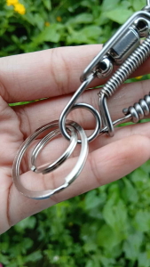 Stainless Steel Barrel Beads Keyholder Premium Rustproof Keychain EDC Minimalist Durable Handcrafted
