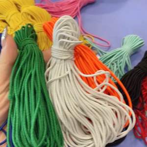 10m dây thun tròn co giãn màu trắng đen đỏ size 2.5mm