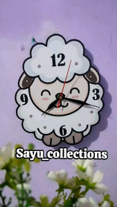 Jam Dinding Aesthetic Karakter Domba
