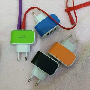 COD BATOK KEPALA CHARGER TERMURAH 3 PORT LUBANG USB