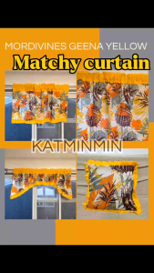 MATCHY CURTAIN MORDIVINES YELLOW 1(TAPAL VALANCE PILLOW CASE HALF CURTAIN MSP VALANCE SINGLE PRINTED)