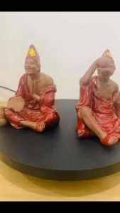 Tượng Tế Công Hòa Thượng chất liệu Gốm Tử Sa men đỏ cao cấp nhập khẩu làng Gốm Phật Sơn