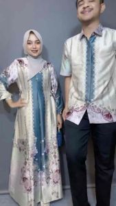 Gamis silk sarimbit ayah ibu anak best seller premium motif Medina kondangan busui frendly