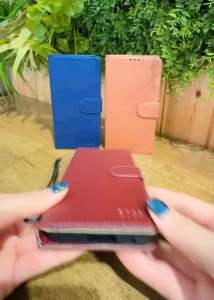 Samsung A55 เคสมือถือ เปิด-ปิด ข้างหน้ามีแม่เหล็กล็อค มีช่องใส่รูปบัตรใส่เงินได้พร้อมสายห้อยเคส