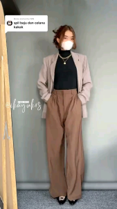 loose pants wanita | trousers wanita | celana anti kusut | celana kulot wanita | celana wanita | celana kantor | formal / castual