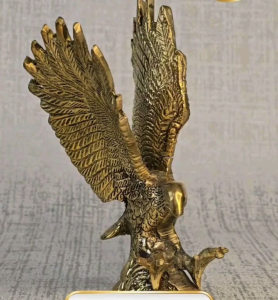 Brass Eagle Statue Symbol of Leadership & Power for Office & Work Desk - Detailed Winged Design - Decorative Accessories & Statues - Lighting & Décor Home Décor