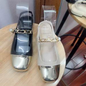 Giày sandan quai sích ngọc 2 phân mũi màu đồng HH120