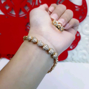 Xuping Set Gelang Cincin Love Permata Xds86