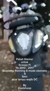 Paket Glamor Stoplamp Running & Sein untuk Scoopy Fi 2013 - 2016 arus wajib DC