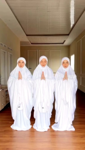 MUKENA AMPLOP Renda Premium Mukenah Dewasa JUMBO Hyget Polos All Size Free Tas Traveling