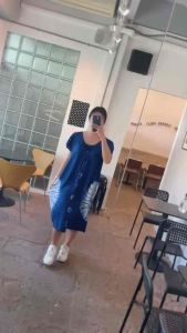 ชุดเดรส ชุดนอนมัดย้อม ชุดคลุมท้อง ผ้าแบมเบิร์ต งานไทย 100%