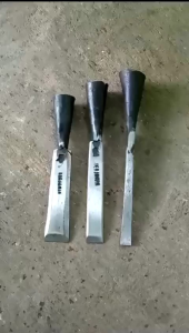 Pahat Tatah Kayu Ukir Baja Per Tempa Cap Wayang 1 Set Ukuran 12 Dan 3 Cm