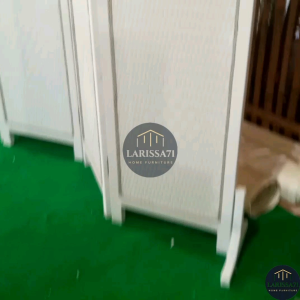 Sketsel Pembatas Ruangan Penyekat Ruangan Aesthetic Minimalis Rotan Sintetis 5 Pintu