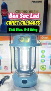 Đèn Sạc Led Tích Điện COMET CRL3403S 9W sạc solar cắm trại đèn pin đèn sạc đèn SOS