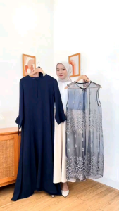 Gamis Wanita Ayra Dress Matt Ceruty Bordir/Gaun Pesta Kondangan Wanita Model Terbaru/Kebaya Wanita Jumbo M L XL XXL/Outfit Gamis Kondangan Wanita Terkini/Gamis Edisi Lebaran
