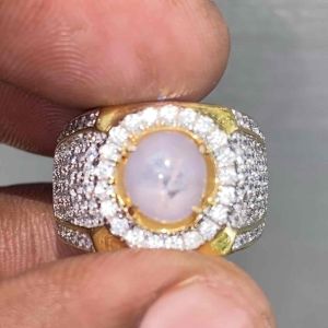 Natural Star Blue Sapphire ceylon srilanka Batu Blue Star Safir cylon srilangka Safir star sri lanka CT 2.60 Dim 7.73x7.07x4.69