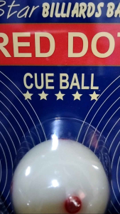 STAR BILLIARDS RED DOT CUE BALL 1PC