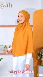 Bergo Aisyah Jumbo By Fauz Hijab JB Instan Non Pad Branded Premium
