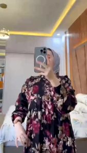 Setelan Tunik Lavina Rayon Diamond plus Celana Crinkle Airflow Motif Terbaru