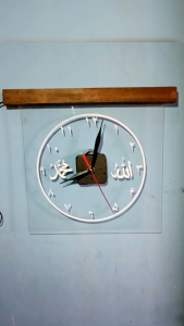 Jam Dinding akrilik LED lafaz ALLAH MUHAMMAD