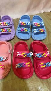 Sandal Anak Terbaru Sandal Slop Rantai Rainbow Sandal slide Rantai Kekinian