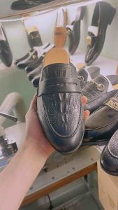 Giày sục vân cá xấu đai thủng hàng kĩ giày dự tiệc mã G15 đặt lùi 1 size